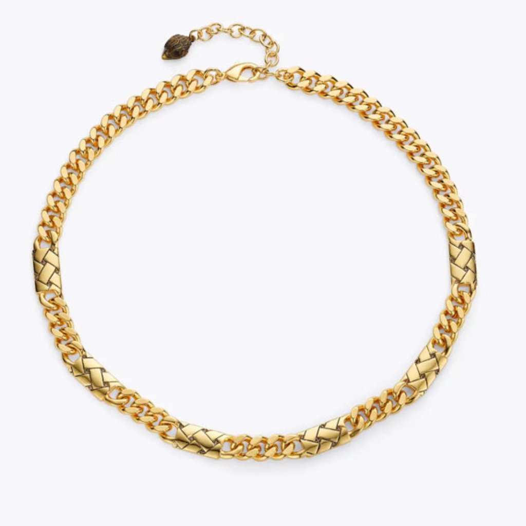 Kurt Geiger London Quilted Chain Collar Necklace 120$